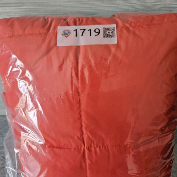 Lands End Down Puffer Vest Snap Orange Womens Size XL 18-20 Outerwear Gorpcore - Picture 11 of 12